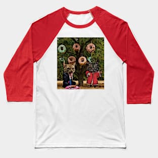 watercolor cats under donut tree Baseball T-Shirt